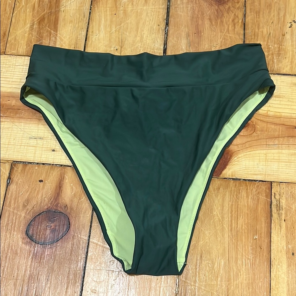 Aerie Green High-Cut Bikini Bottoms